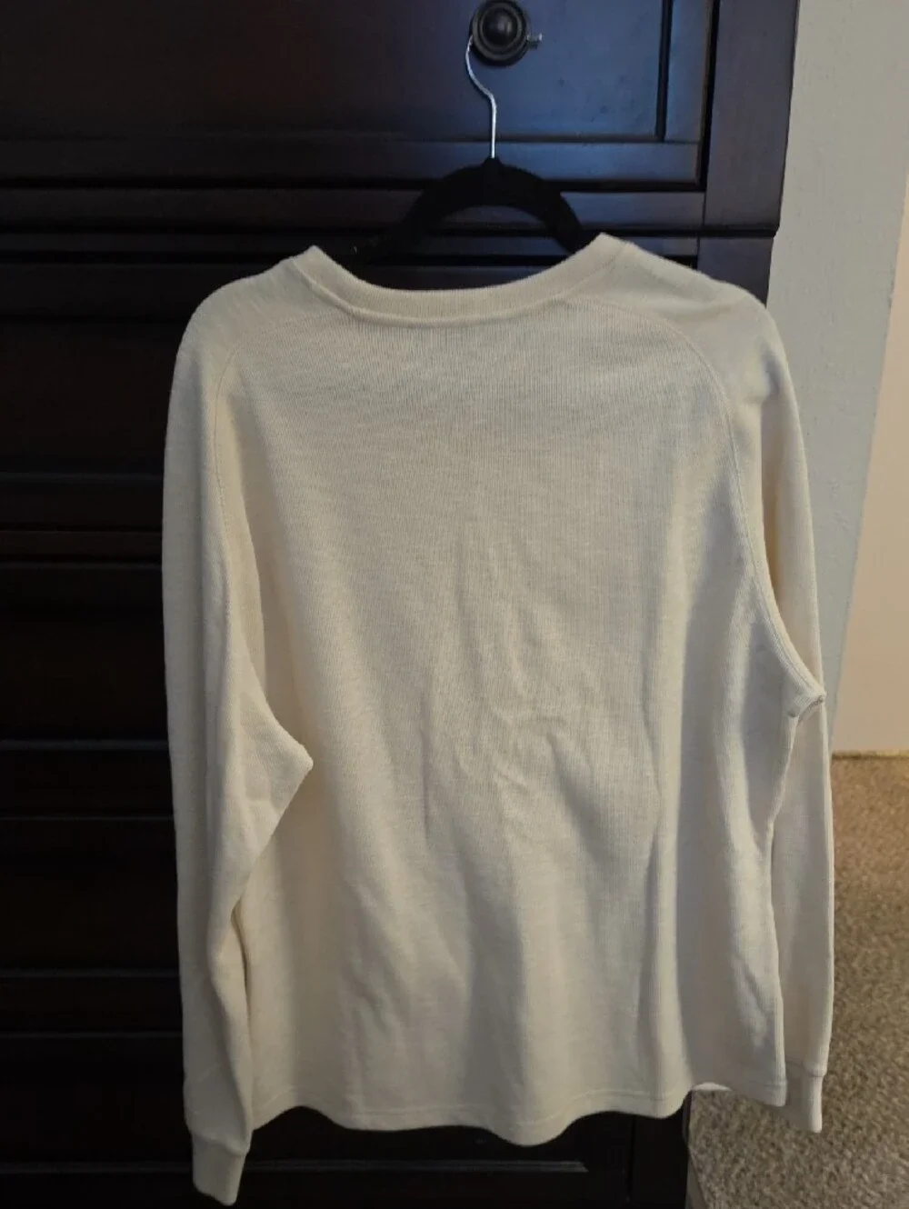 Eddie Bauer Men's Cream Crewneck Long-Sleeve Sweater